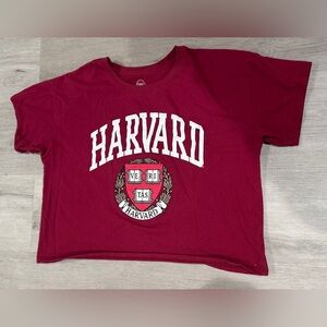 Wonder Nation HARVARD University Crop Top Crimson White Girls Size XL 14-16 Plus